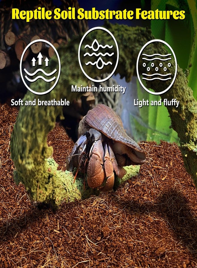 Hamiledyi Reptile Coconut Fiber Substrate Lizards Breathable Coconut Soil Tortoise Habitat Substrate Terrarium Bedding for Snake, Bearded Dragon, Gecko, Horned Frog, Hermit Crab, Tarantulas (1Pack) - Image 4